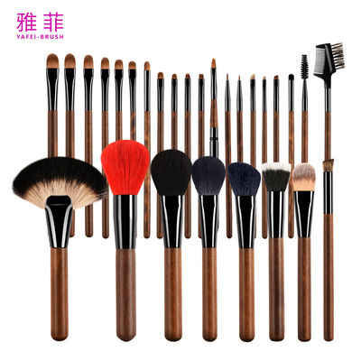 Αγορά 189Α0428 Κατασκευαστής 28PCS Ζώα τρίχες Χαλκό σωλήνα ξύλινη λαβή Custom Logo Επαγγελματική βούρτσα μακιγιάζ σετ ηλεκτρονική κατασκευή